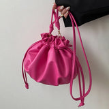 Y2K Style Messenger Bag Drawstring Crossbody Purse