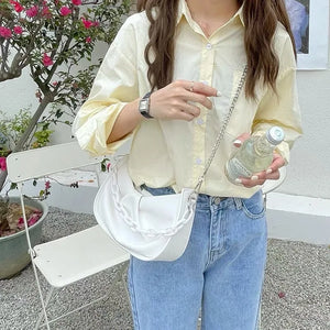 Summer Style Messenger Handbag Soft Fold Dumpling Bag