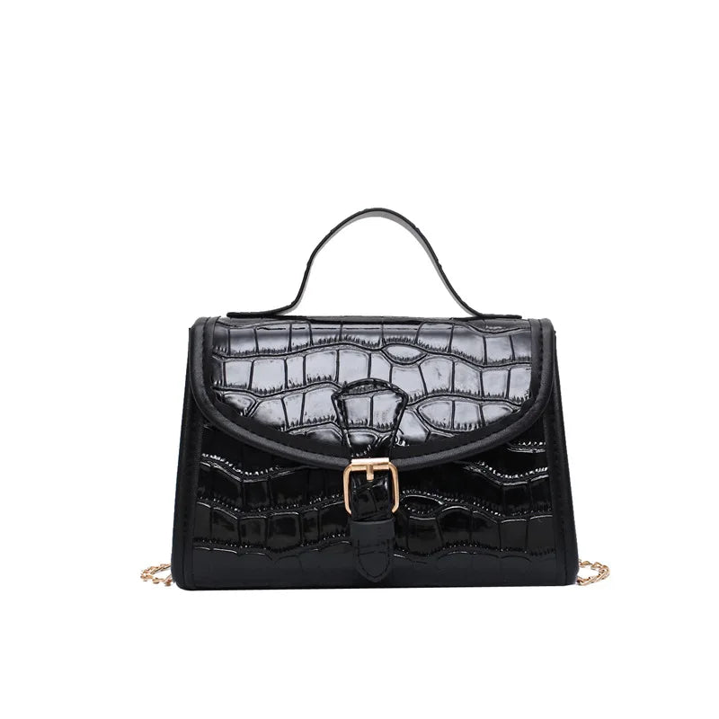 Crocodile Pattern One-shoulder Chain Messenger Bag