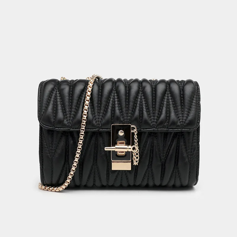 Embroidery Messenger Bag Chain Small Square Women Handbags