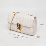 Embroidery Messenger Bag Chain Small Square Women Handbags