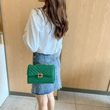 Metal Chain Shoulder Bag - Caviar Messenger Bag