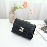 Metal Chain Shoulder Bag - Caviar Messenger Bag