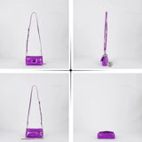 Metal Women Shoulder Bags Laser Small Flap Pu Leather Crossbody Messenger Bag