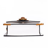 Metal Lion Head Mini Square Shoulder Bag Crossbody Clutch