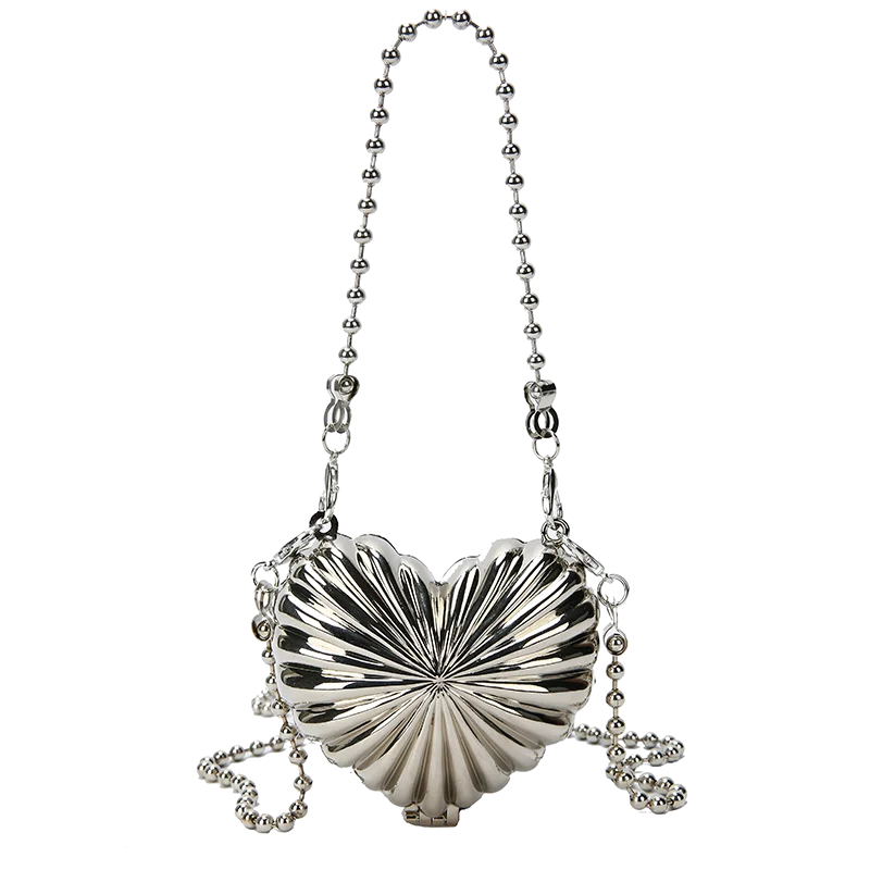 Metal Lipstick Bag for Women Dinner Shell Bag