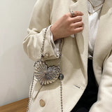 Metal Lipstick Bag for Women Dinner Shell Bag