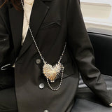 Metal Lipstick Bag for Women Dinner Shell Bag