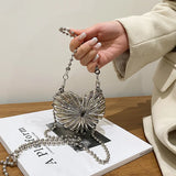 Metal Lipstick Bag for Women Dinner Shell Bag
