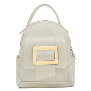 Mini Backpack Women PU Leather Patchwork Shoulder Bag Portable