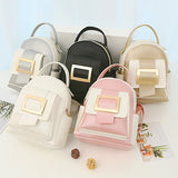 Mini Backpack Women PU Leather Patchwork Shoulder Bag Portable