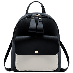 Mini Backpack Women PU Leather Shoulder Bag For Teenage Girls Children