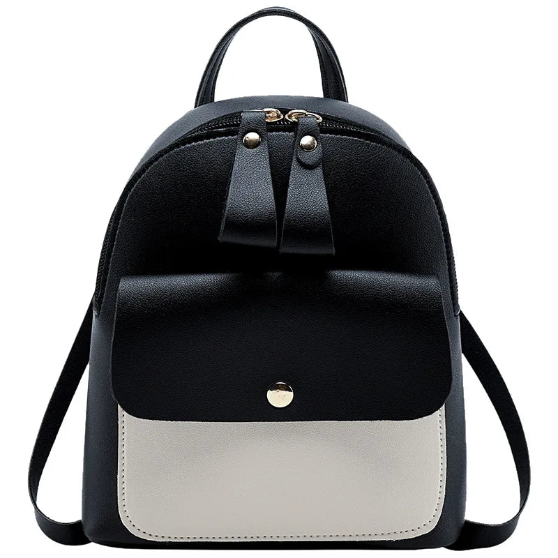 Mini Backpack Women PU Leather Shoulder Bag For Teenage Girls Children