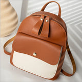 Mini PU Leather Backpack for Teenage Girls Multi-Function Small Bagpack