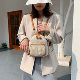 Straw Woven Mini Backpack for Girls Women's Summer Bag