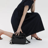 Women's Leather Mini Backpack - Casual Double-Shoulder Bag