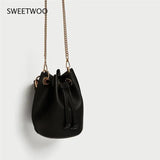 Mini Bucket Women Handbag Pu Leather Crossbody Bag