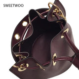 Mini Bucket Women Handbag Pu Leather Crossbody Bag