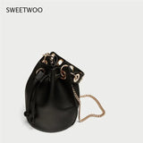 Mini Bucket Women Handbag Pu Leather Crossbody Bag