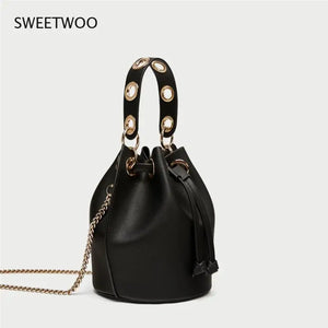 Mini Bucket Women Handbag Pu Leather Crossbody Bag