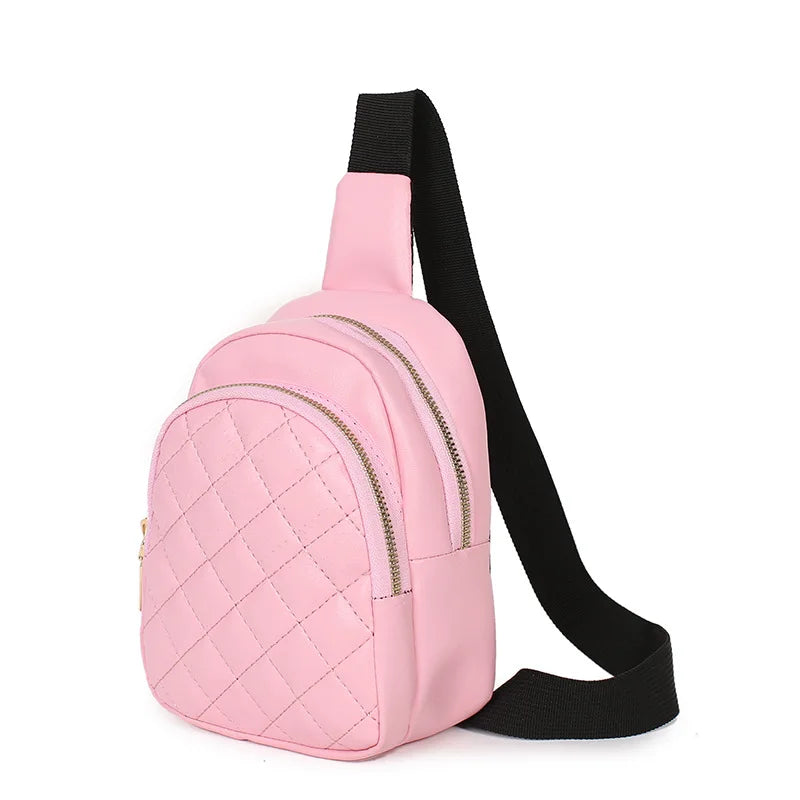 Embroidery Mini Chest Bag Phone Pocket Cross Body Neck Fanny Pack