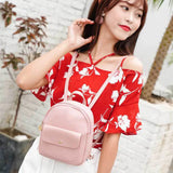 Mini Women Backpack Shoulder Bag Girl Bookbags Multifunction School Bag
