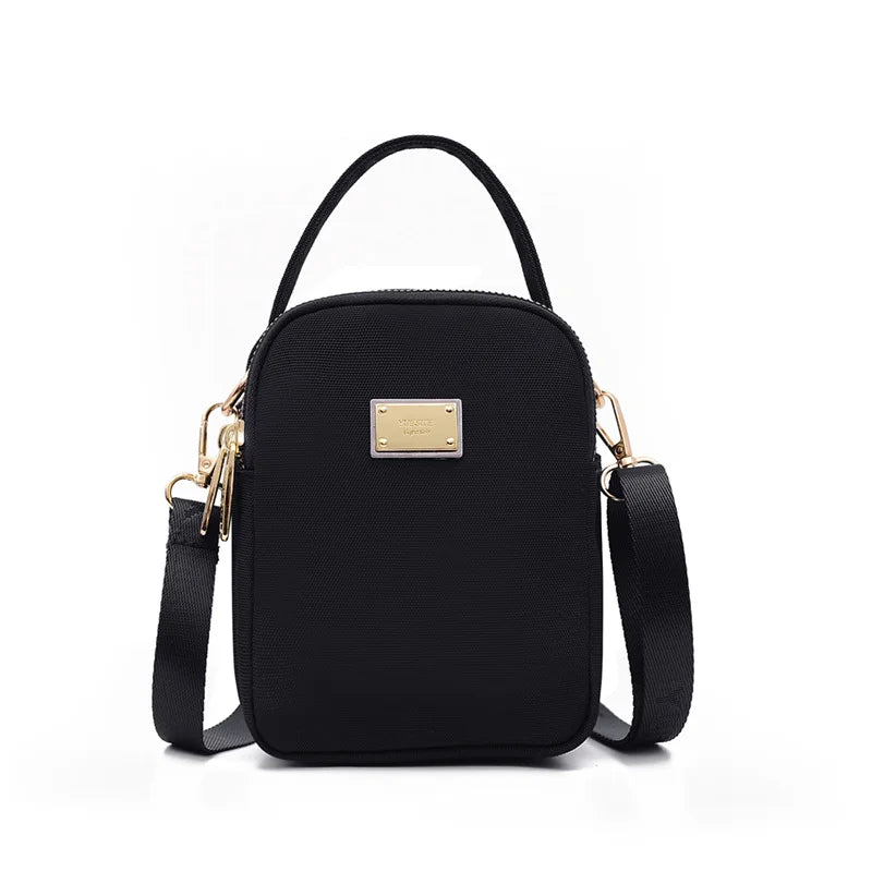 Mini Solid Nylon Ladies Shoulder Bag