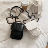 Mini Phone Bag Women Shoulder Chain Messenger PU Bag Ladies Casual