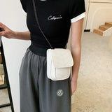Mini Phone Bag Women Shoulder Chain Messenger PU Bag Ladies Casual