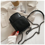 Mini Phone Bag Women Shoulder Chain Messenger PU Bag Ladies Casual