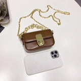 Mini PU Leather Flap Crossbody Bags Women Ins Shoulder Bag for Girls
