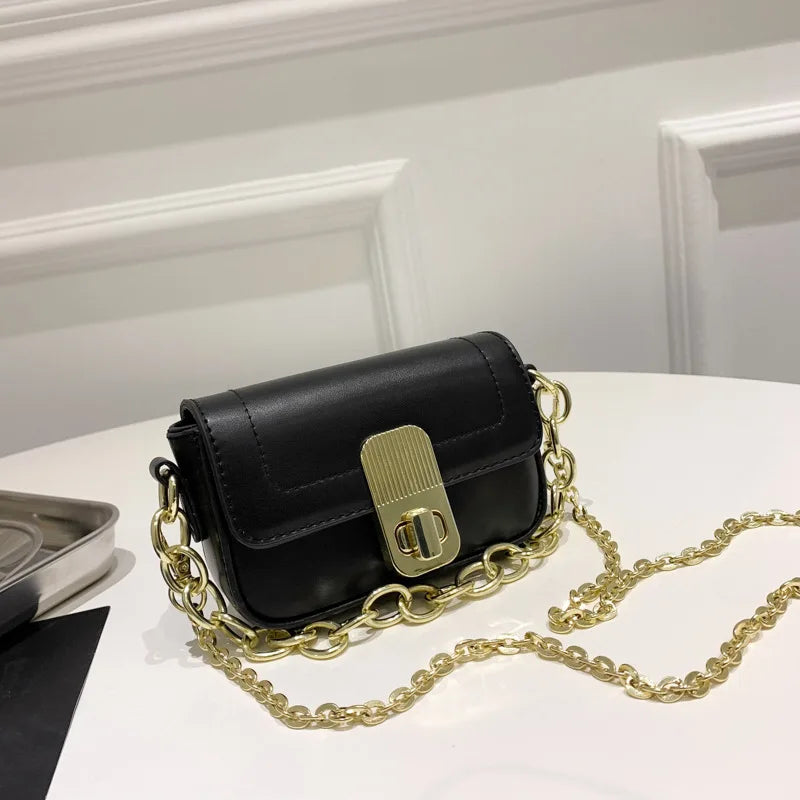 Mini PU Leather Flap Crossbody Bags Women Ins Shoulder Bag for Girls