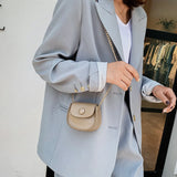 Mini Shoulder Bags Women's Mini Saddles Pu Leather Crossbody Bag