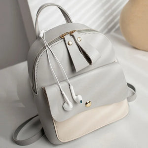 Mini Women Backpack Multi-Function Phone Pack Patchwork Girl Purse