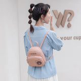 Mini Women Backpack PU Waterproof Student School Bag Cartoon Print