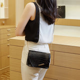 Mini Shoulder Bag Chain Crossbody Bag Solid Purses Hasp Messenger Bag