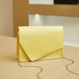 Mini Women Bags Shoulder Bag Chain Crossbody Bag PU Solid Purses Hasp Messenger