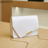 Mini Women Bags Chain Crossbody Bag PU Solid Purses