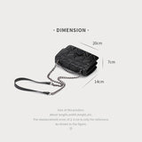 Mini Chain Crossbody Bag PU Solid Purses Hasp Messenger Bag