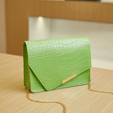 Mini Women Bags Chain Crossbody Bag PU Solid Purses
