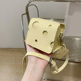 Cheese Shaped Crossbody Handbag for Girl Purse