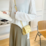 Cheese Shaped Mini Crossbody Bag with Slice Pendant