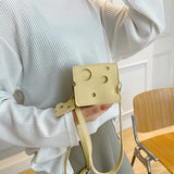 Cheese Shaped Sling Shoulder Bag for Girl Purse