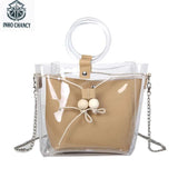 Clear Drawstring Women Mini Bag Transparent Jelly Shoulder Bag