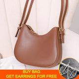 Moon Shape Shoulder Crossbody Bag Ladies Purse Small Female HandBag