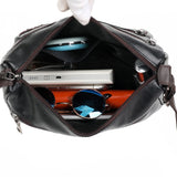 Mother Braided PU Leather Shoulder Messenger Bag Multi-Pocket Handbag