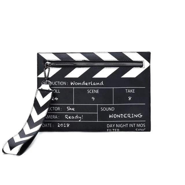Movie Prop Women Shoulder Bags Letters Clutch Bag Pu Leather