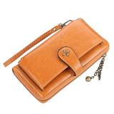 Oil Wax Leather High Handbag Large Capacity Clasp Women's Bag