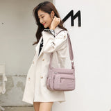 Waterproof Nylon Crossbody Bag with Pockets