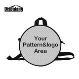 Round Cartoon Messenger Bags for Kids, Multi-function Mini Backpacks